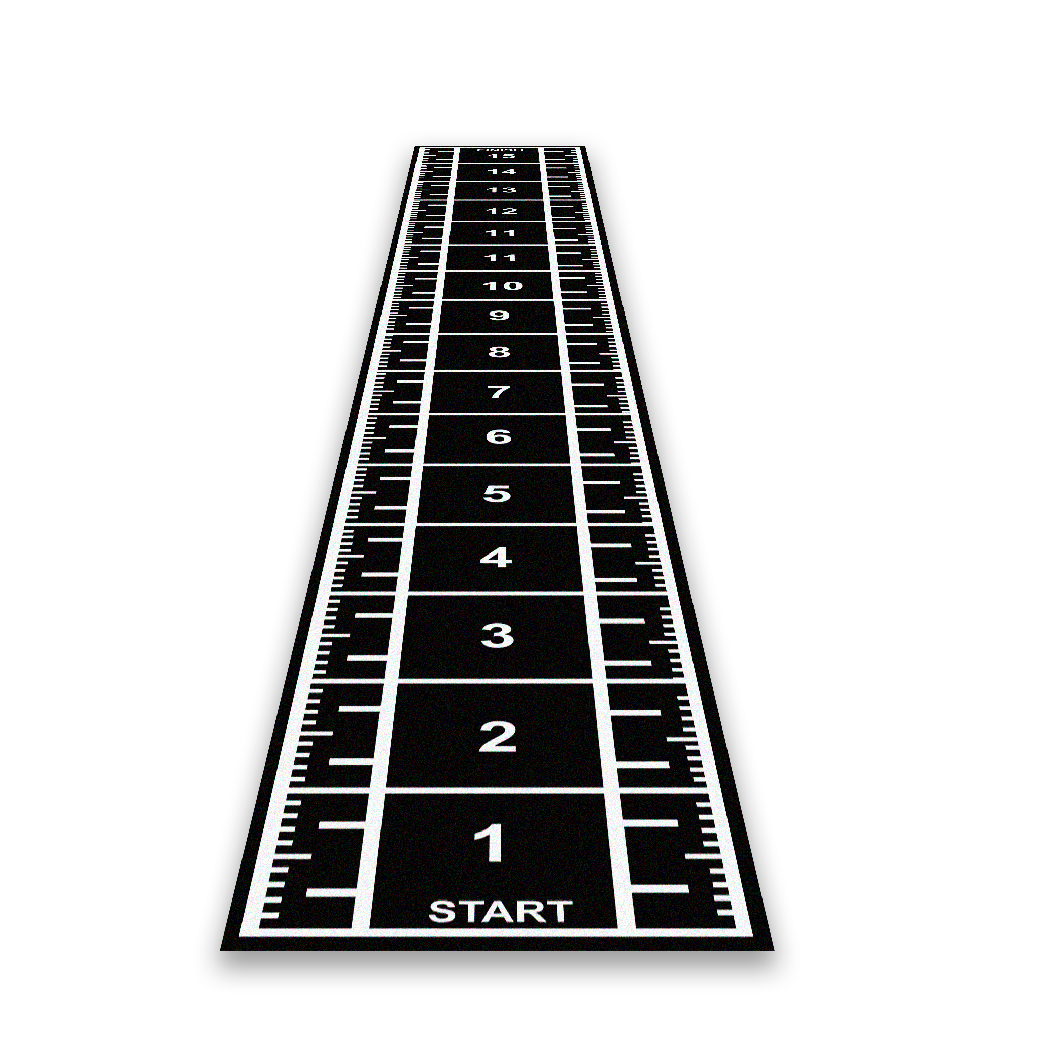 GYM-TRACK-Design-2-15-black Pro Evolution Design Markings Sprinttrack | 2x15 meter - Afbeelding 1